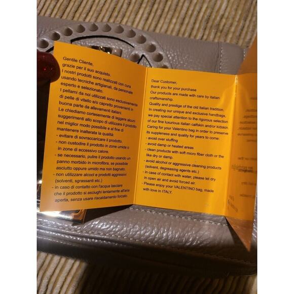 Valentino Alice Taupe leather bag, classic $1095 - Picture 7 of 12